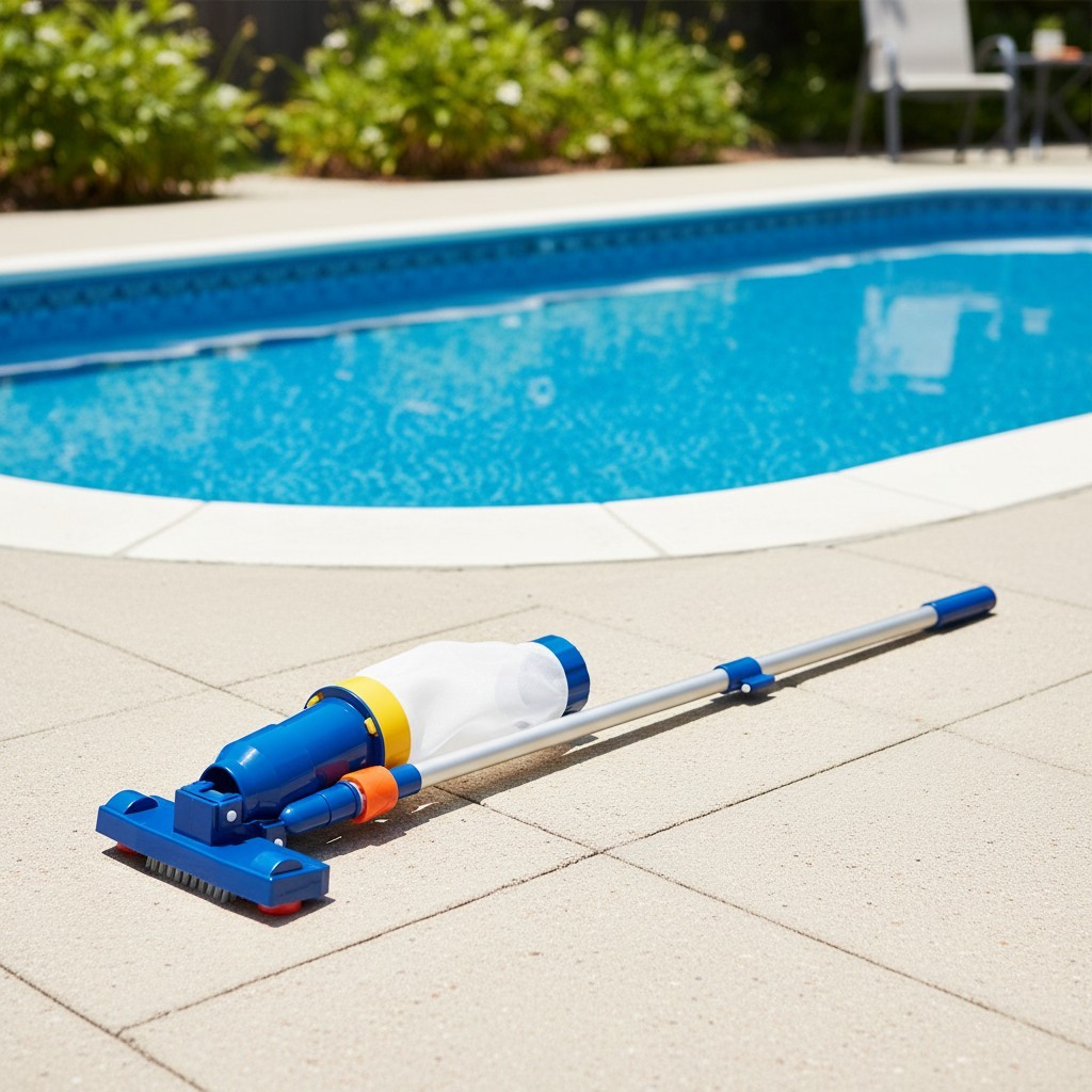 2025 Manual Pool Vacuum with 56’’ Aluminum Pole & Double Mesh Bag for Spa