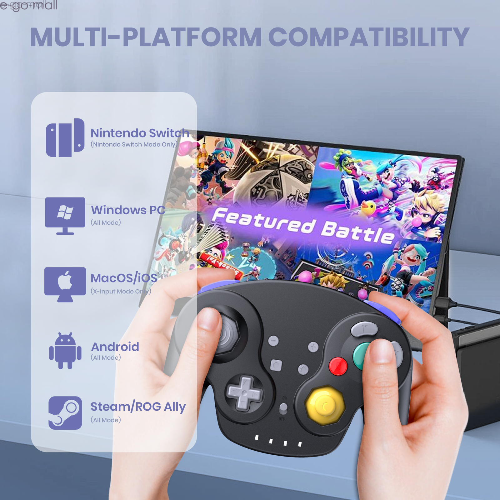 Wireless Gamecube Controller USB Receiver for Switch PC/ NGC Adapter for Wiii GC