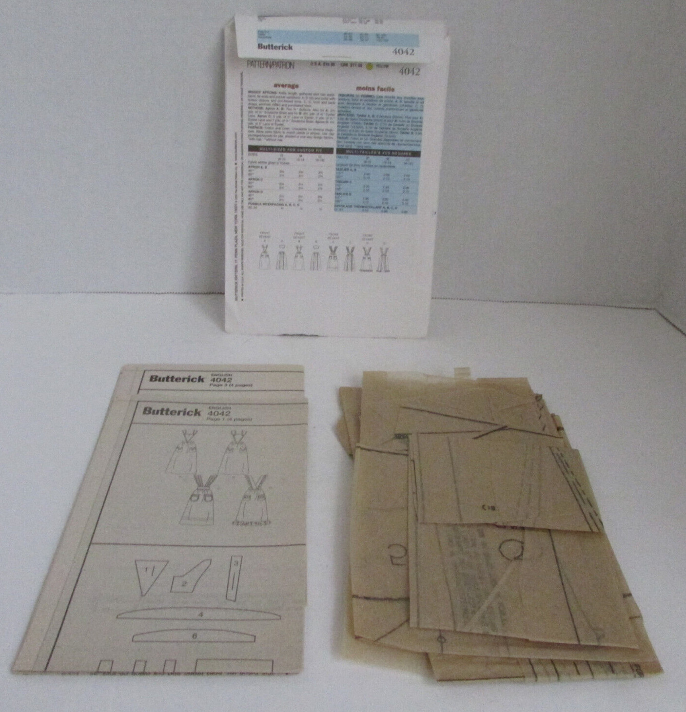 Butterick #4042 History Aprons OSFA - CUT