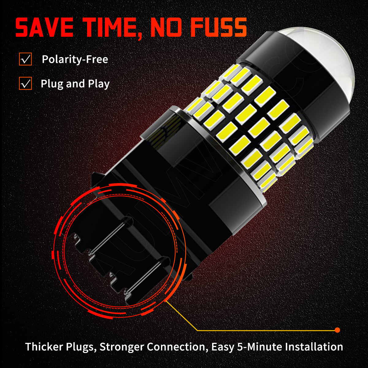 3157 3156 Super Bright LED Reverse Backup Light Bulbs 6000K Super Bright White