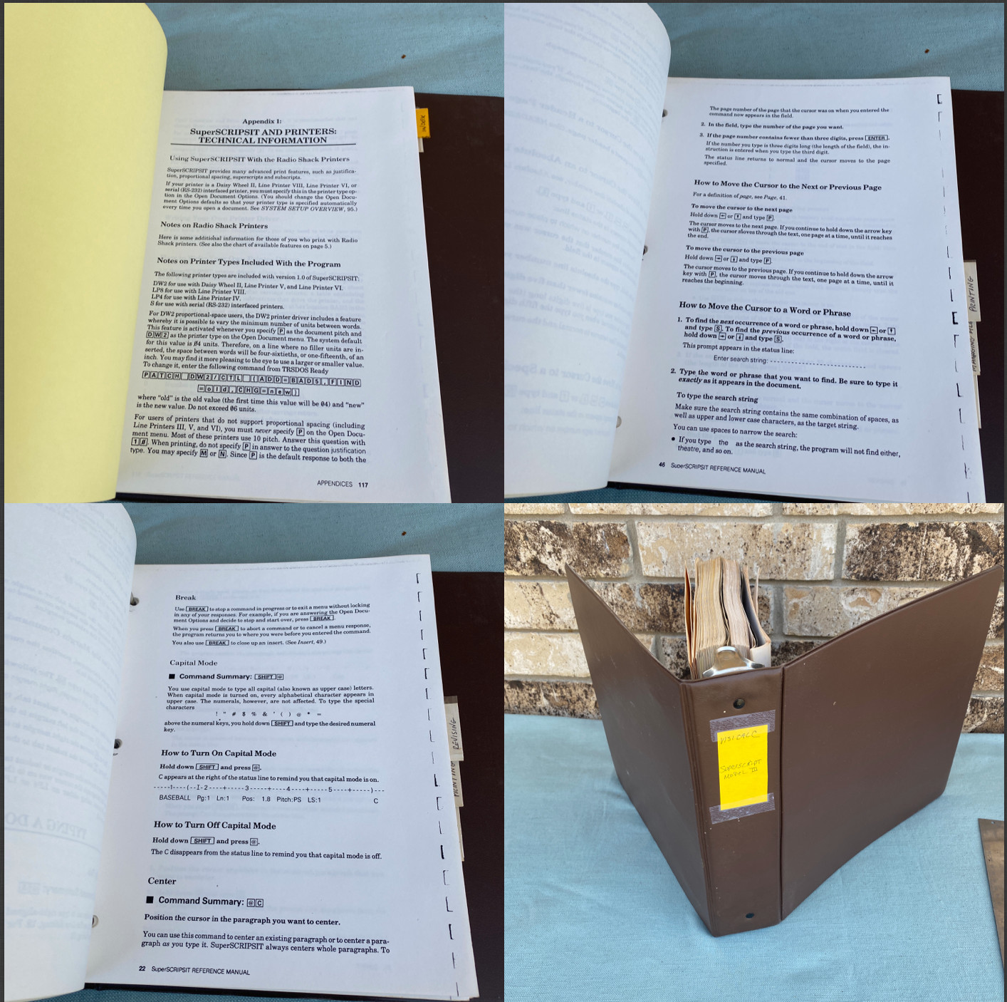 TRS-80 Model 3 User Guide Manual Visicalc Software Arts Mailing List SuperScript