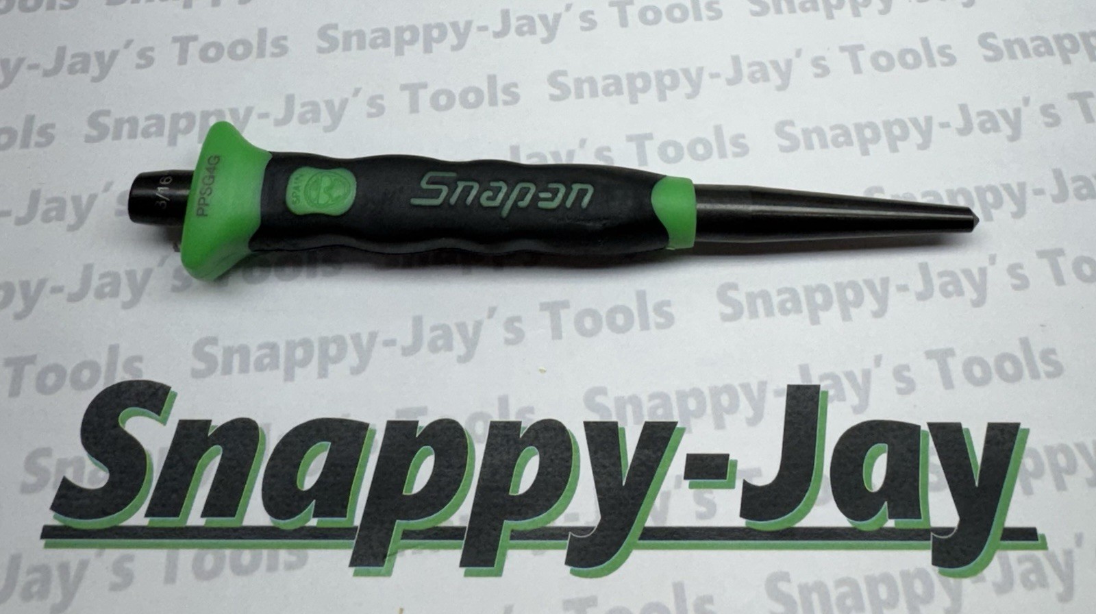 Snap-on Tools SPAIN NEW GREEN Soft Grip 3/16" Center Punch PPSG4G