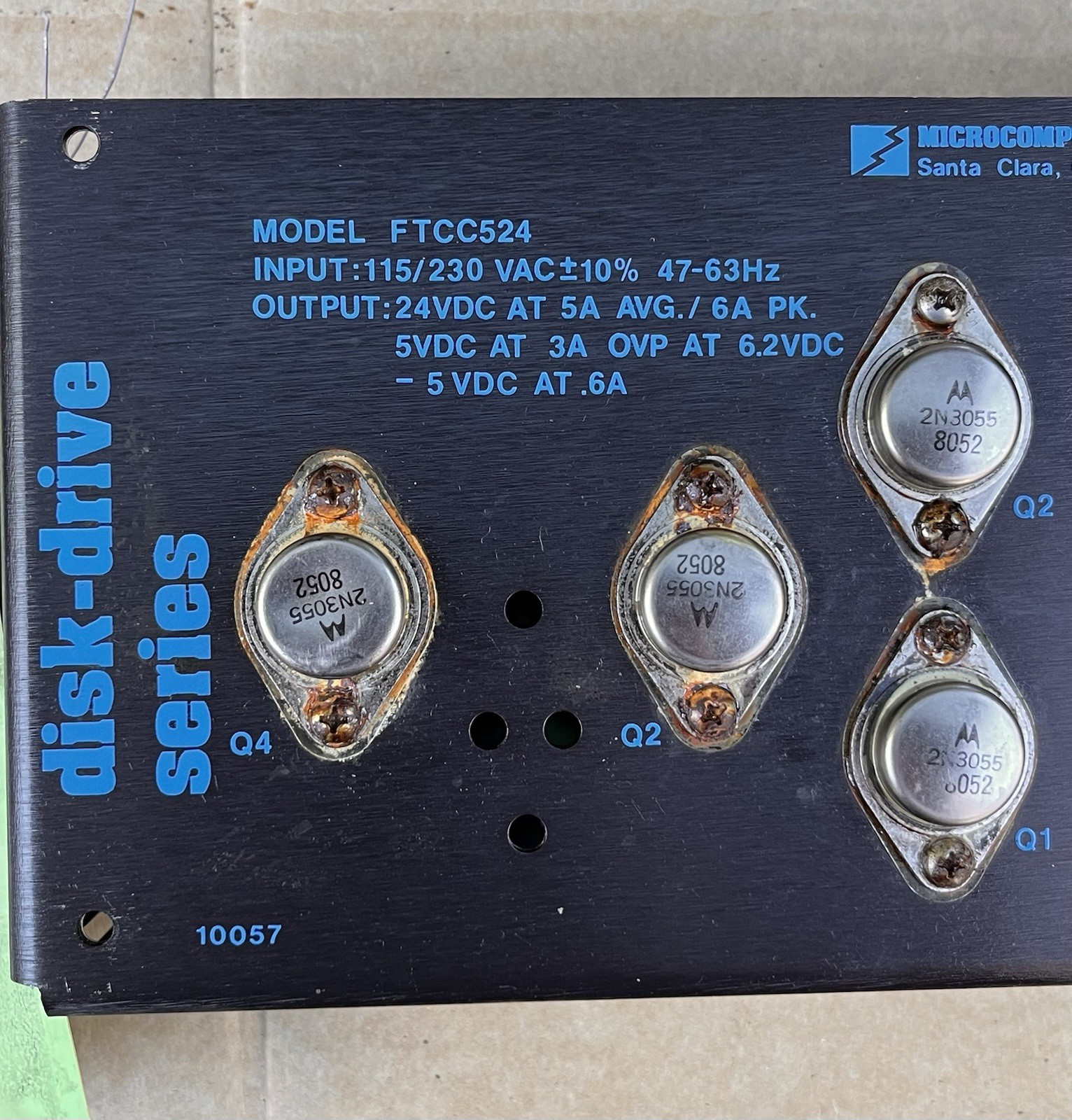 Microcomputer PowerDisk Drive Series Model FTCC524 Linear Power Supply Untested
