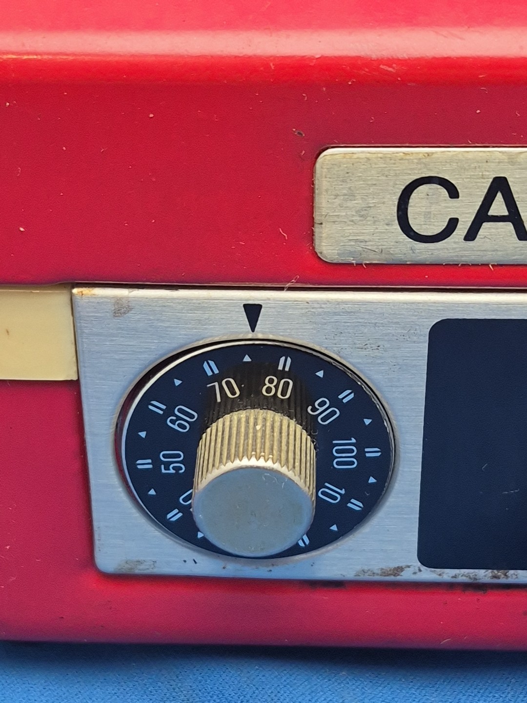 Cash Box Red Metal Locking No Key No Tray