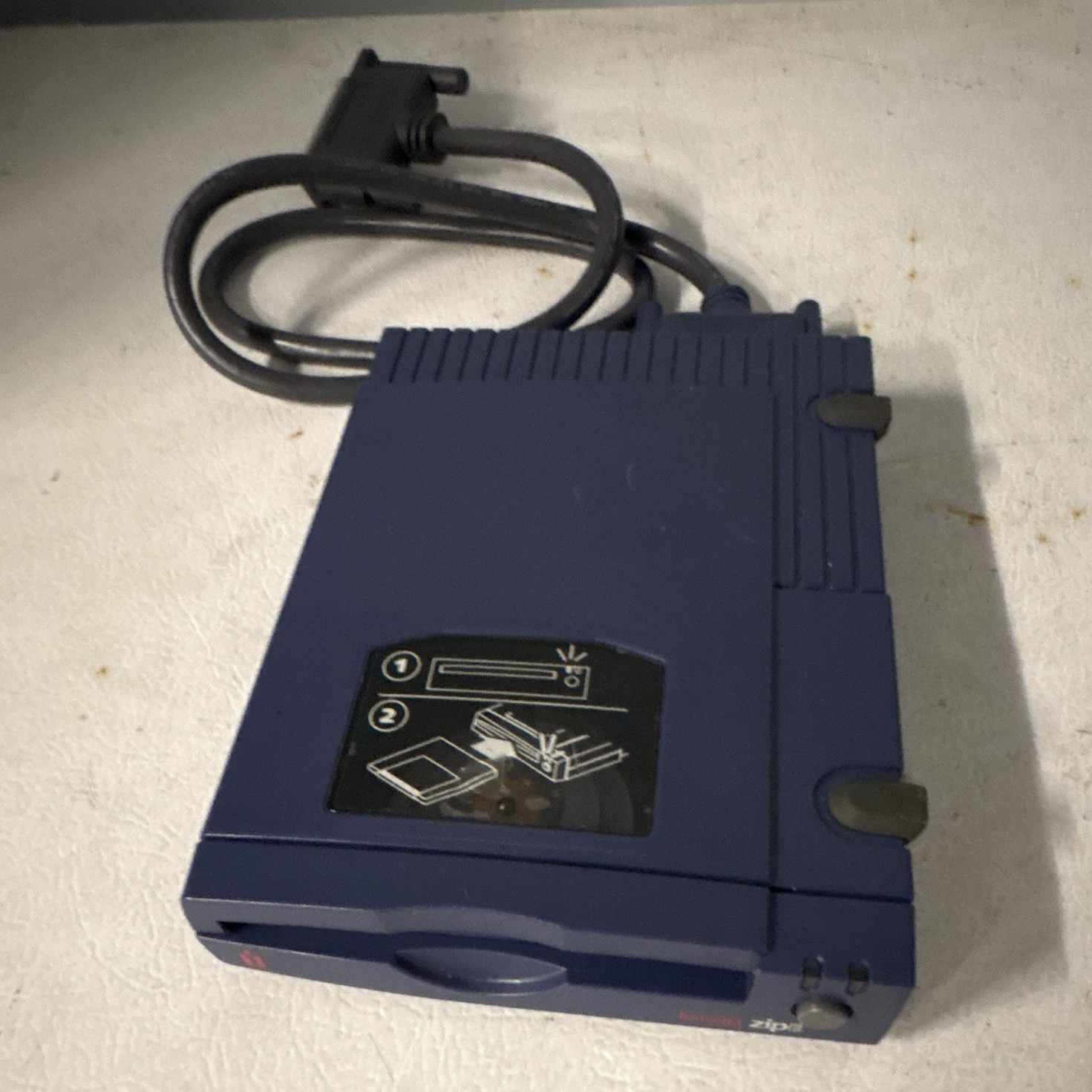 Iomega Zip 100 100MB External Parallel Zip Drive Z100P2 Blue MPN 04061D00