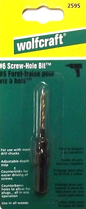 Wolfcraft 2595 #6 Screw Setter Countersink