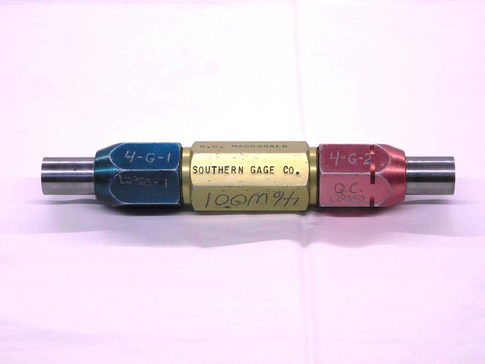 .5740 & .5789 CL X PIN PLUG GAGE GO NO GO .5781 +.0008 37/64 14.704 mm .574