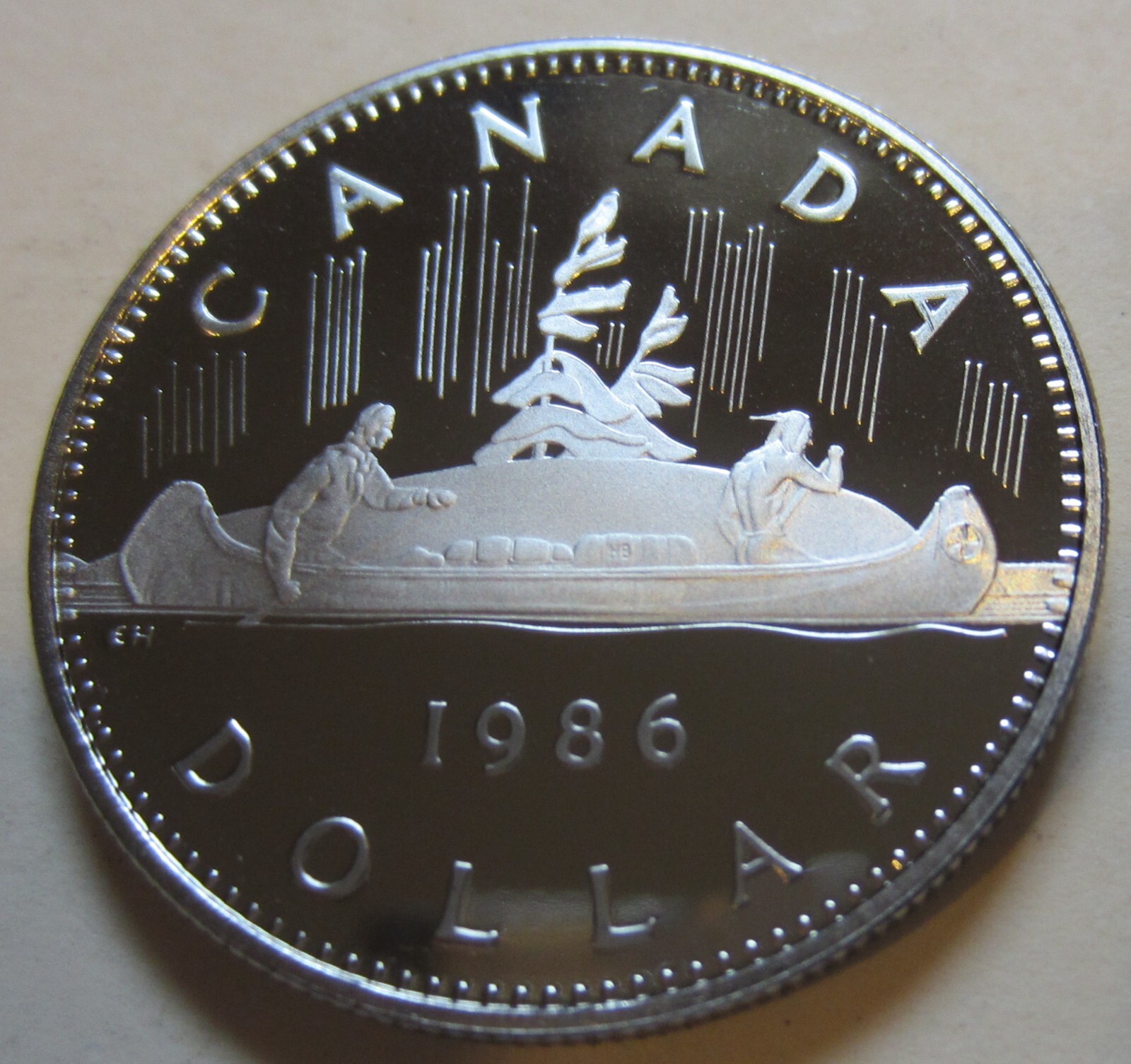 1986 Canada PROOF Nickel One Dollar Coin UNC $1