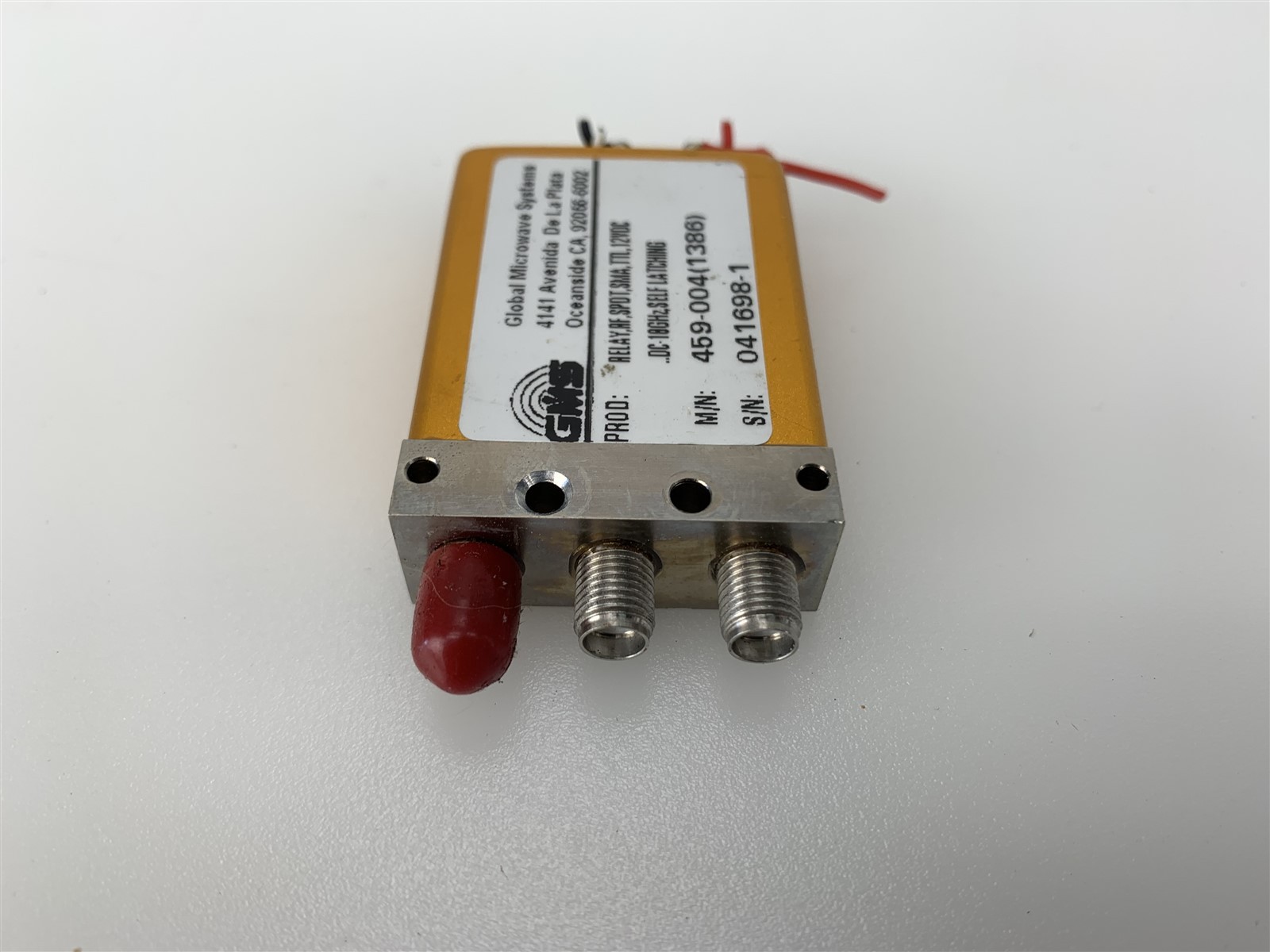 GMS 459-004 (1386) RF Coaxial Relay SPDT SMA TTL 12VDC DC-18GHz Self Latching