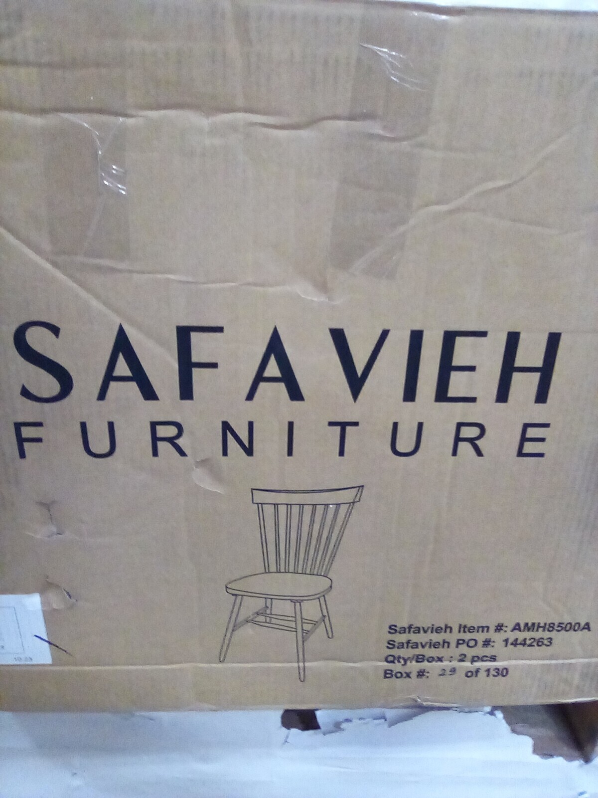 Safavieh PARKER SPINDEL SIDE CHAIR, Reduced Price 2172729993 AMH8500A