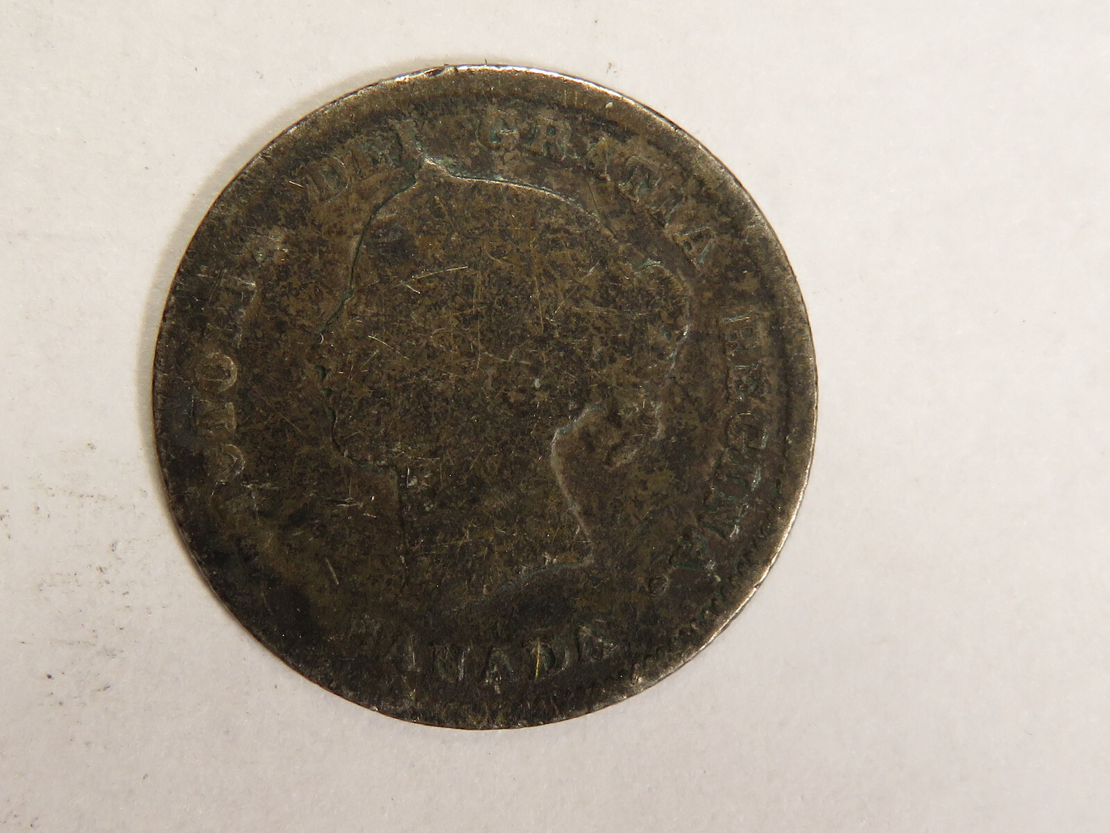 1875 Large Date Silver Five Cents