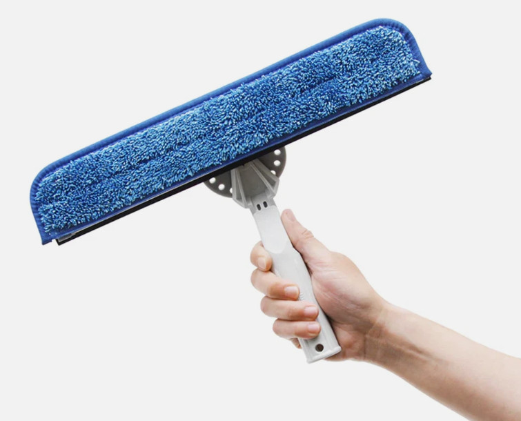 Wagtail High Flyer Window Cleaning Tool Dual Pivot 40cm/16" Microfibre, Squeeqee