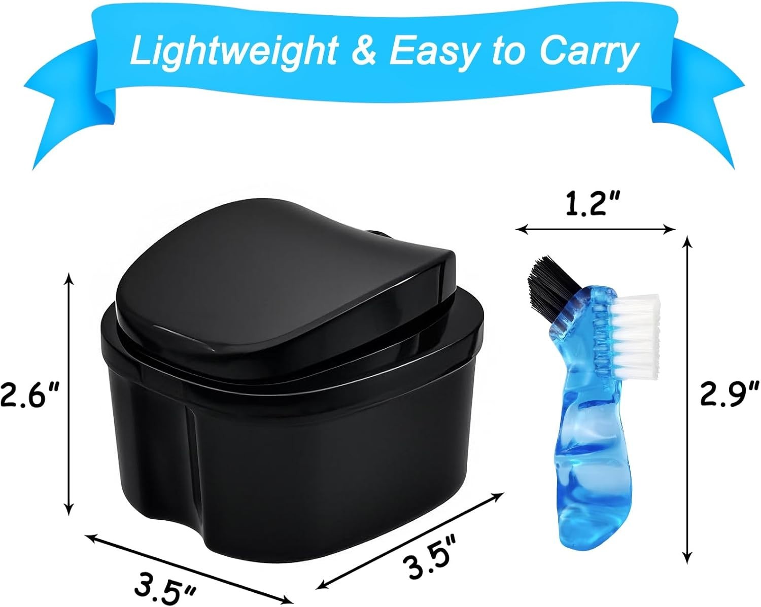 Sturdy Black Retainer Cleaning Case - Effortless Maintenance & Storage Solution