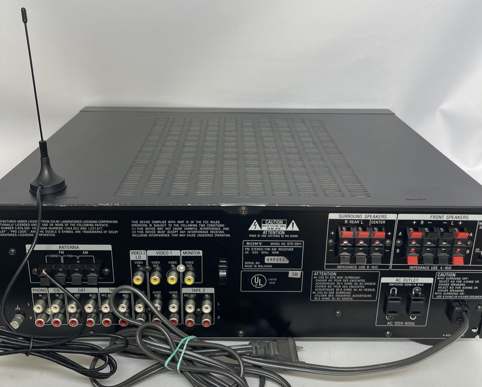 TESTED Sony STR-D911 Digital Sig. Processing Audio/Video Control + REMOTE BUNDLE