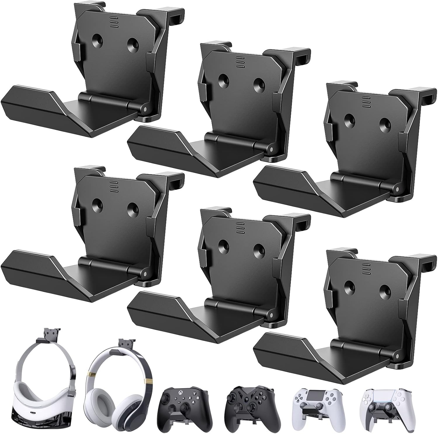 Controller Wall Mount for PS5/PS4/Xbox/Switch Controller, Adhesive PS5 Headset H