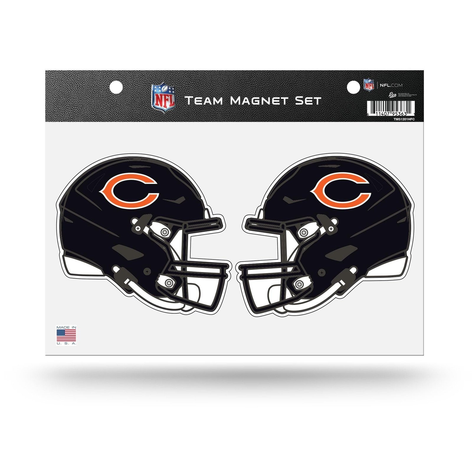 Chicago Bears Dueling Helmets Team Magnet Set, 8.5x11 Inch Sheet, Heavy Duty, Au