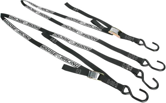 Moose Racing Black Heavy Duty Soft Tie Down Straps Golf Cart