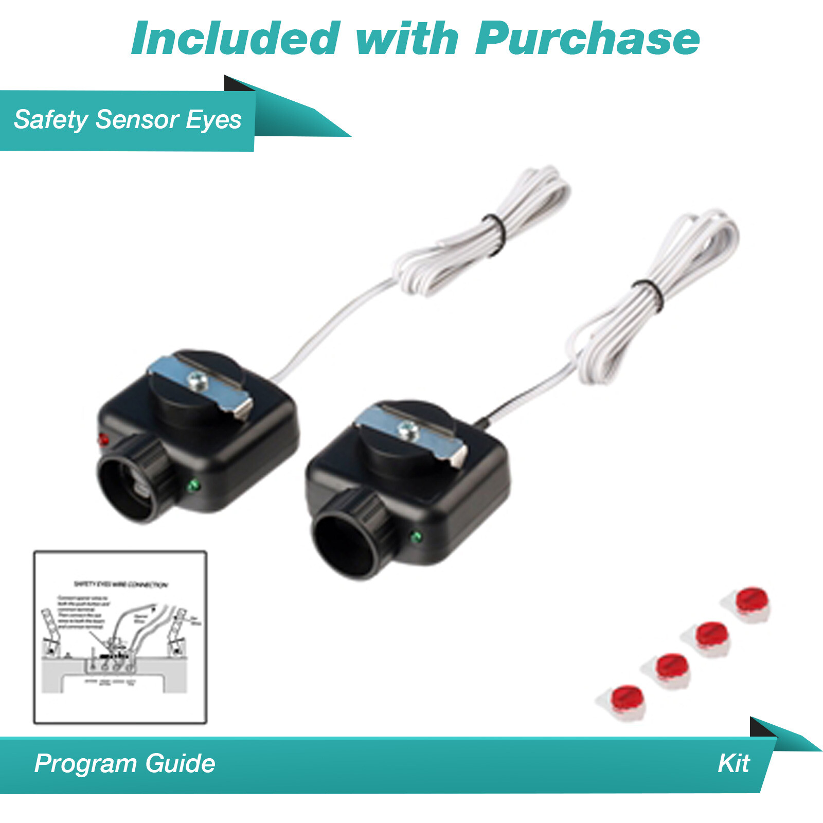 For Linear HAE00002 Garage Door Opener SAFETY BEAM SENSORS LSO50 LDO33 LDO50