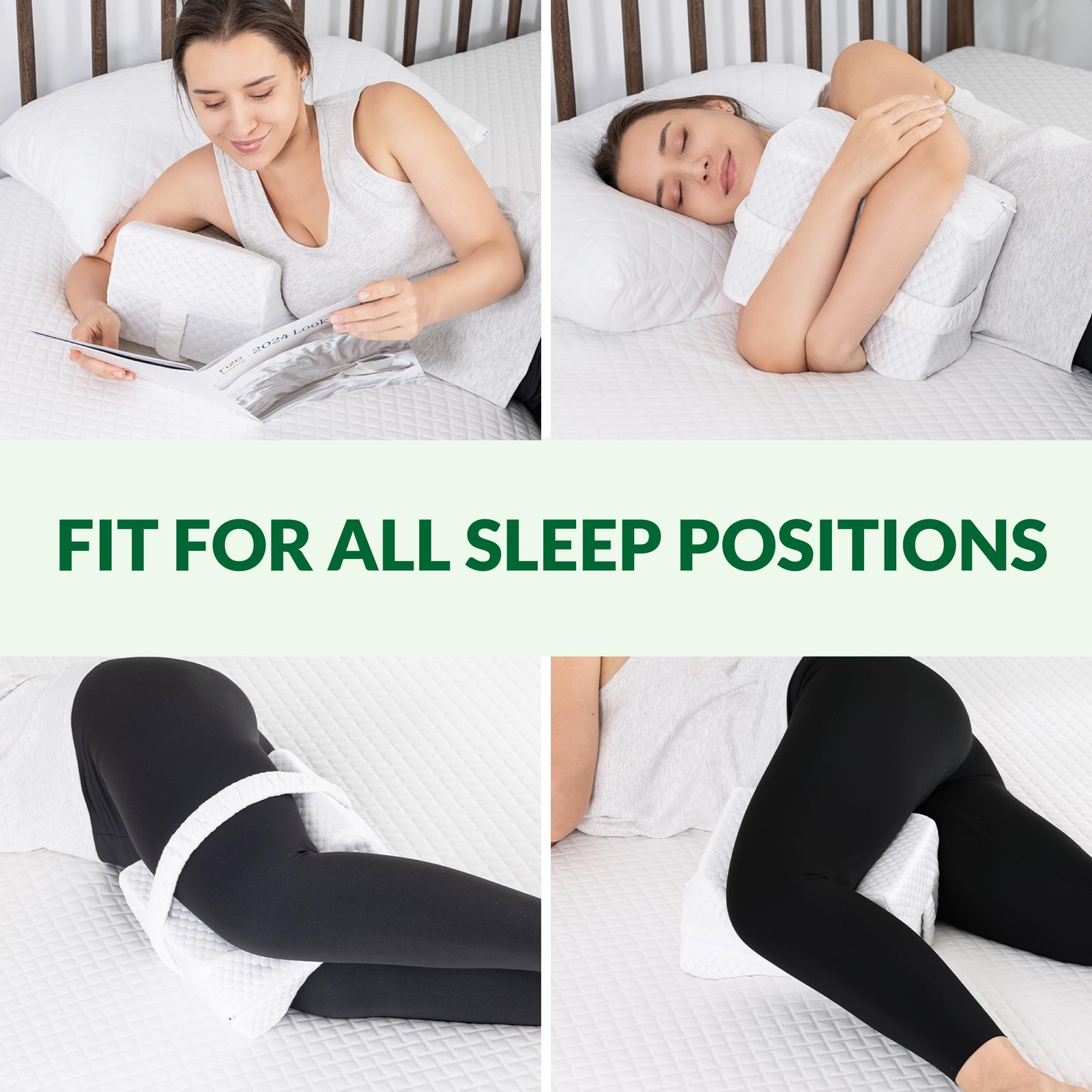 Knee Pillow for Side Sleepers - Between Legs Pillow for Side Sleeping, Back &...
