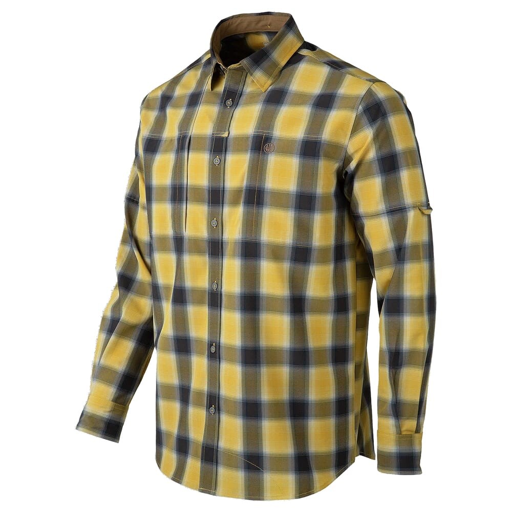 Beretta Hovis Flex Long Sleeve Shirt Mustard Check Large (LU312T233401D5L)