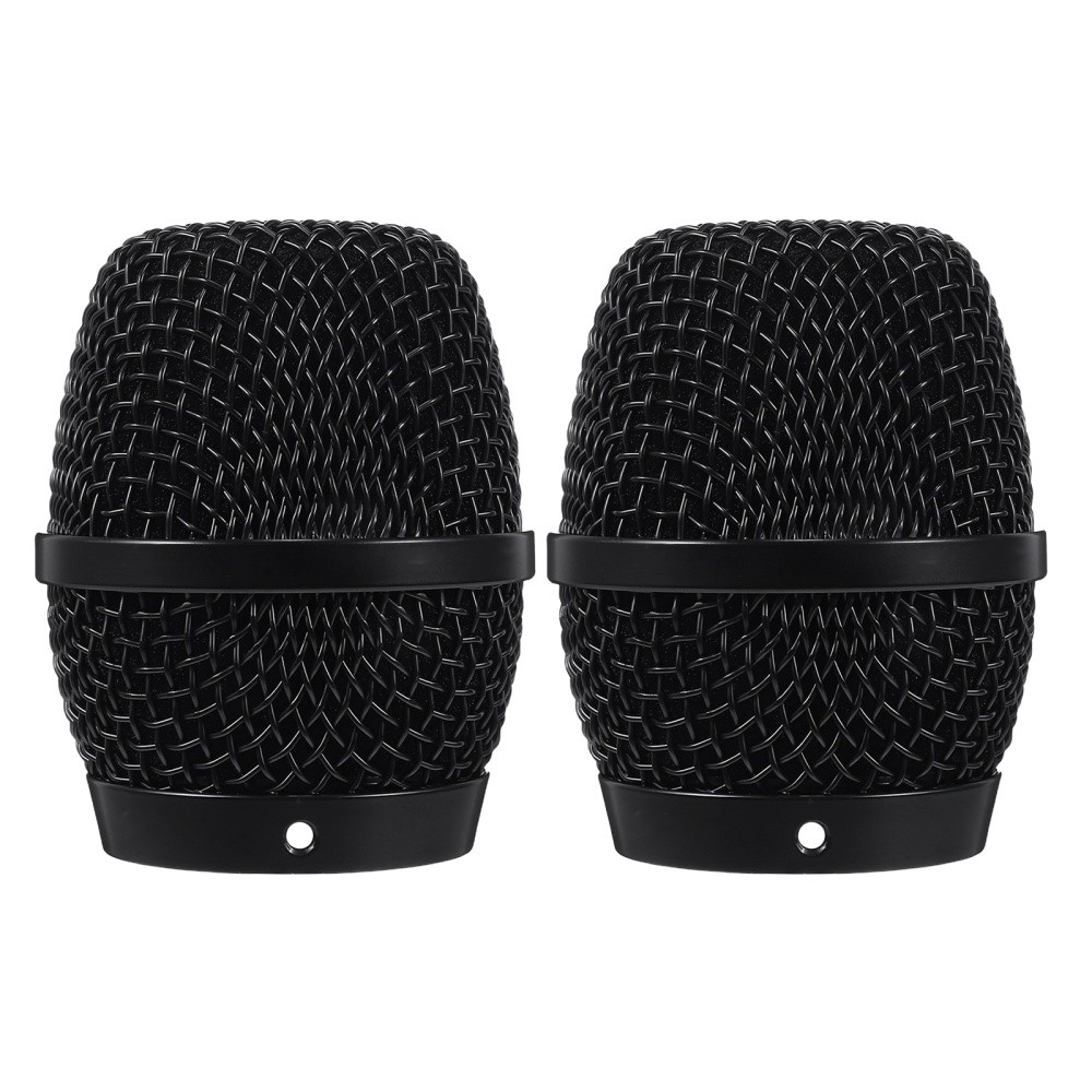 2 Pcs Microphone Mesh Grille Replacement Metal Cover For Performance Mic
