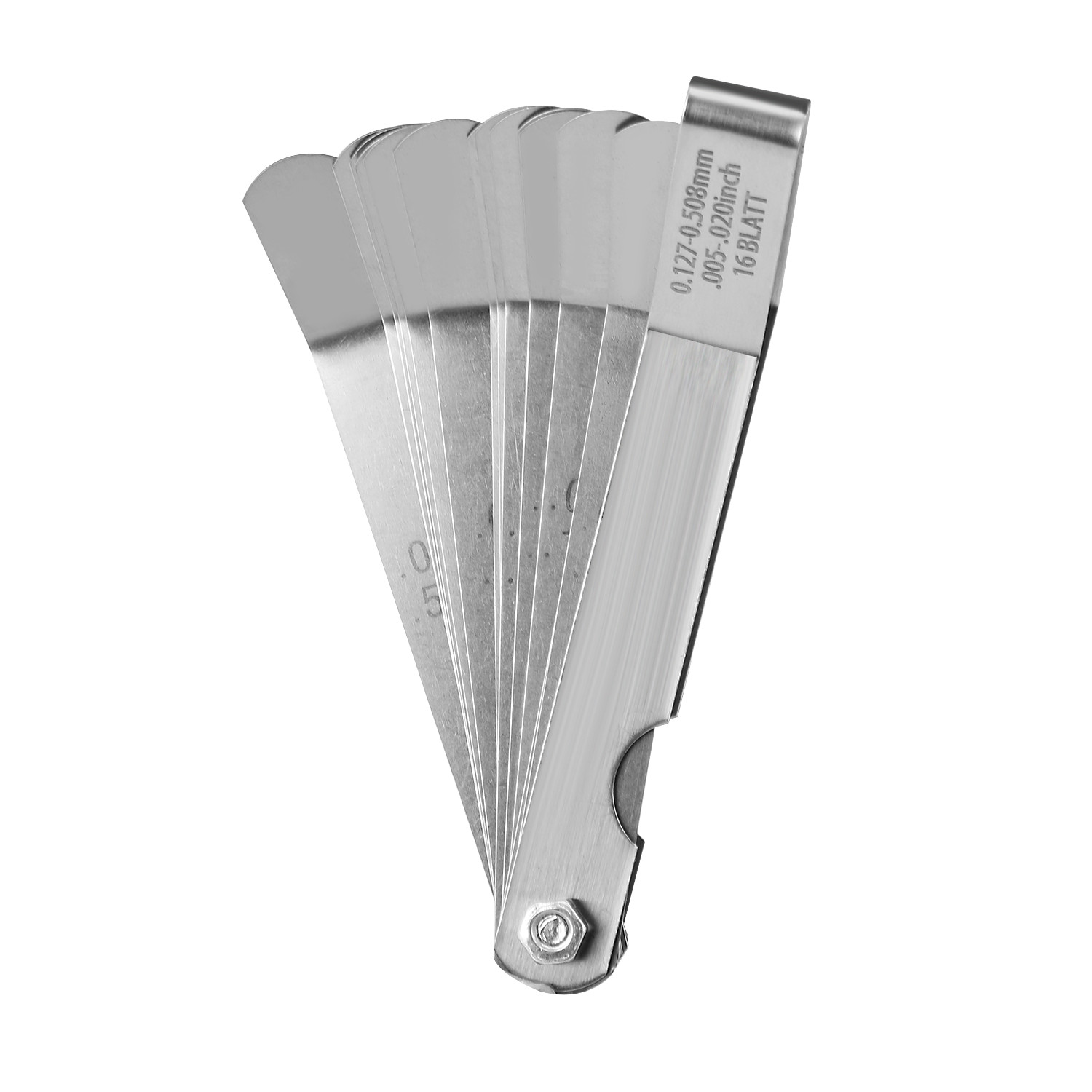 Stainless Steel 16x Blade Feeler Gauge Valve Offset Feeler Gauge Measuring Tool