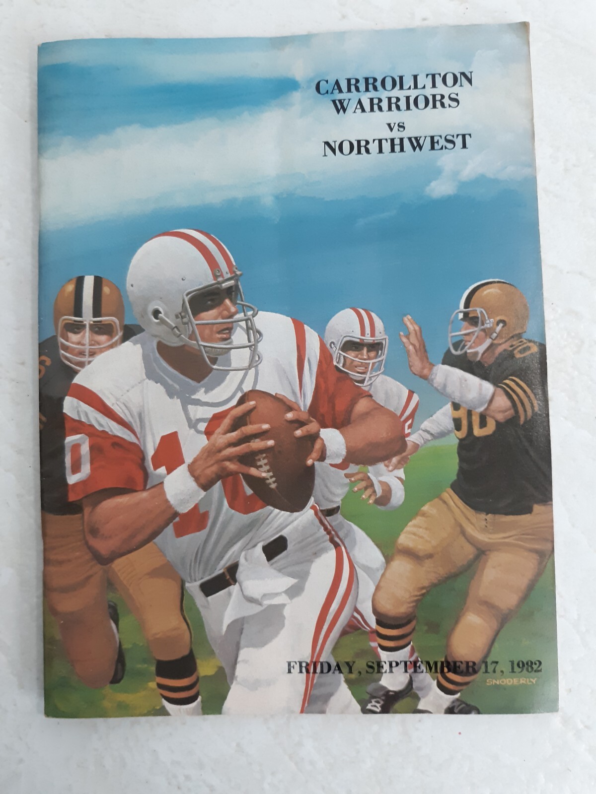 Ohio Carrollton Warriors vs Northwest Indians Sept, 17 1982 football program