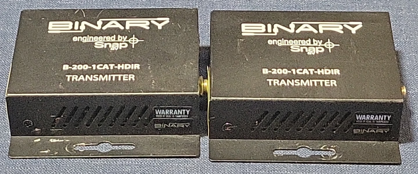 Binary B-200-1CAT-HDIR Transmitter Only Engineered by Snap AV Lot Of 2