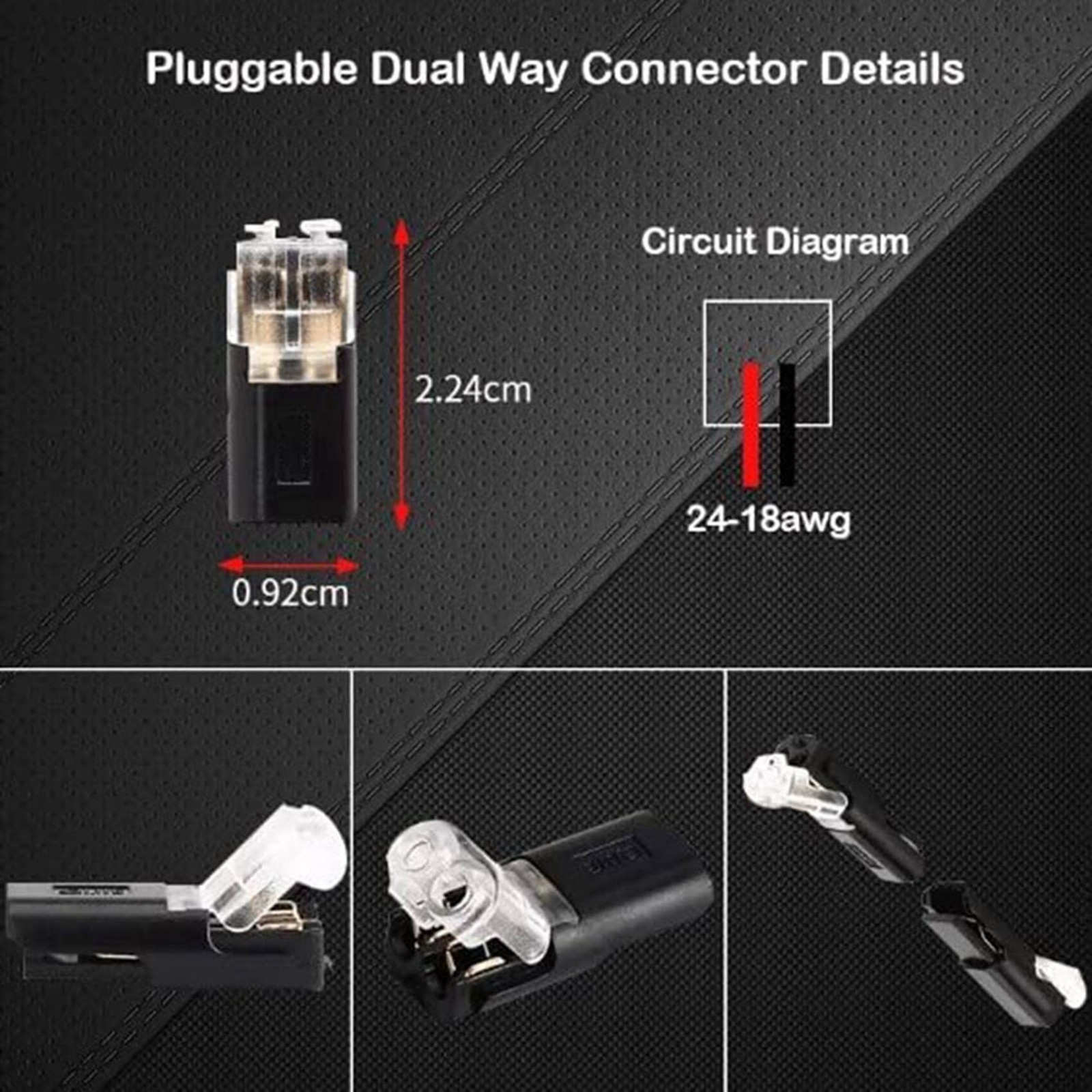 150pcs double wire connectors with locking buckle, plug-in 29289