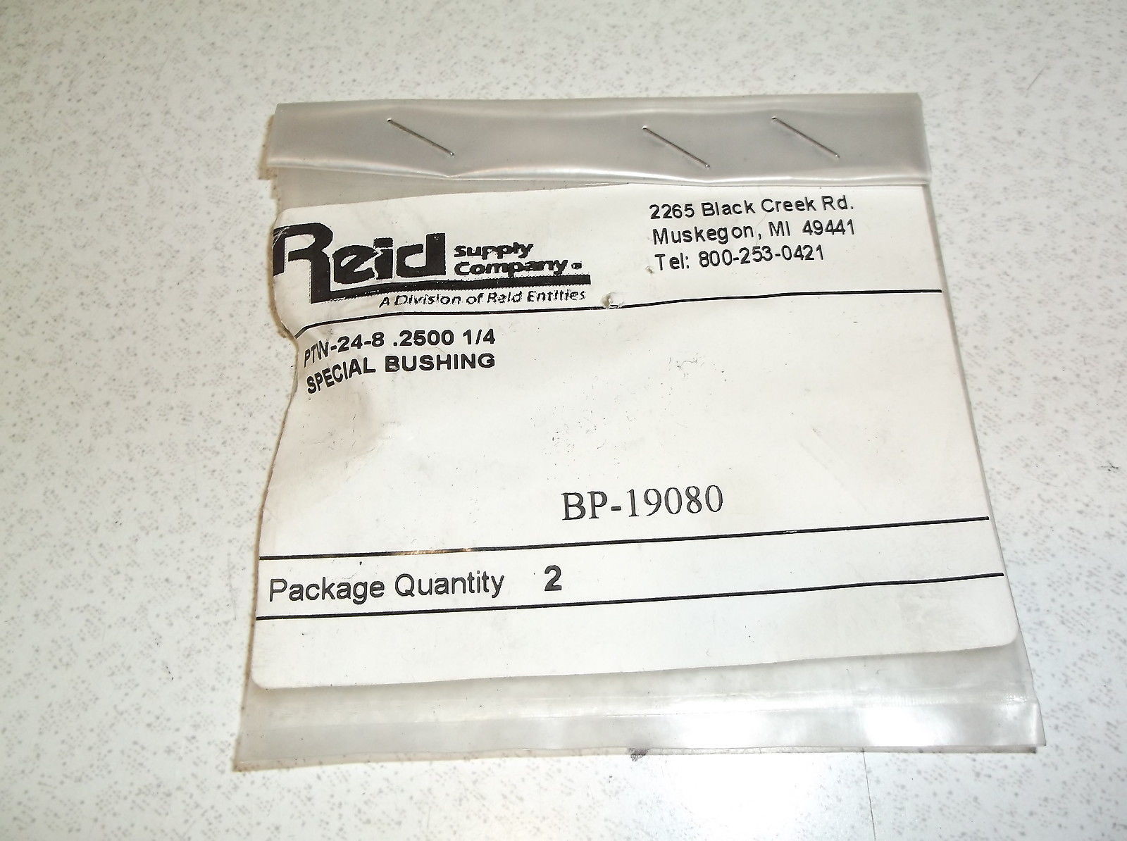 NEW REID SUPPLY BUSHING PTW-24-8, BP-19080 LOT OF 2 FREE SHIPPING