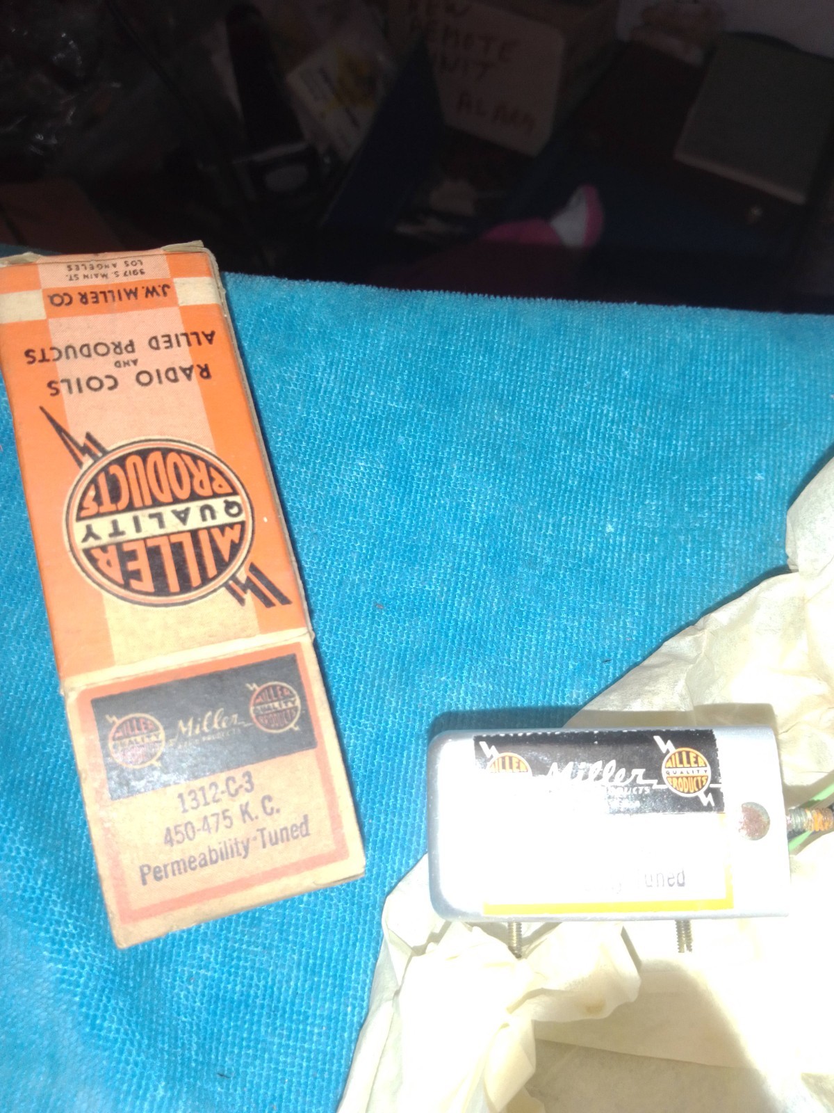 NOS MILLER 1312-C-3 450-475 KC I.F. TRANSFORMER f/ HAM RADIO -PERMEABILITY TUNED
