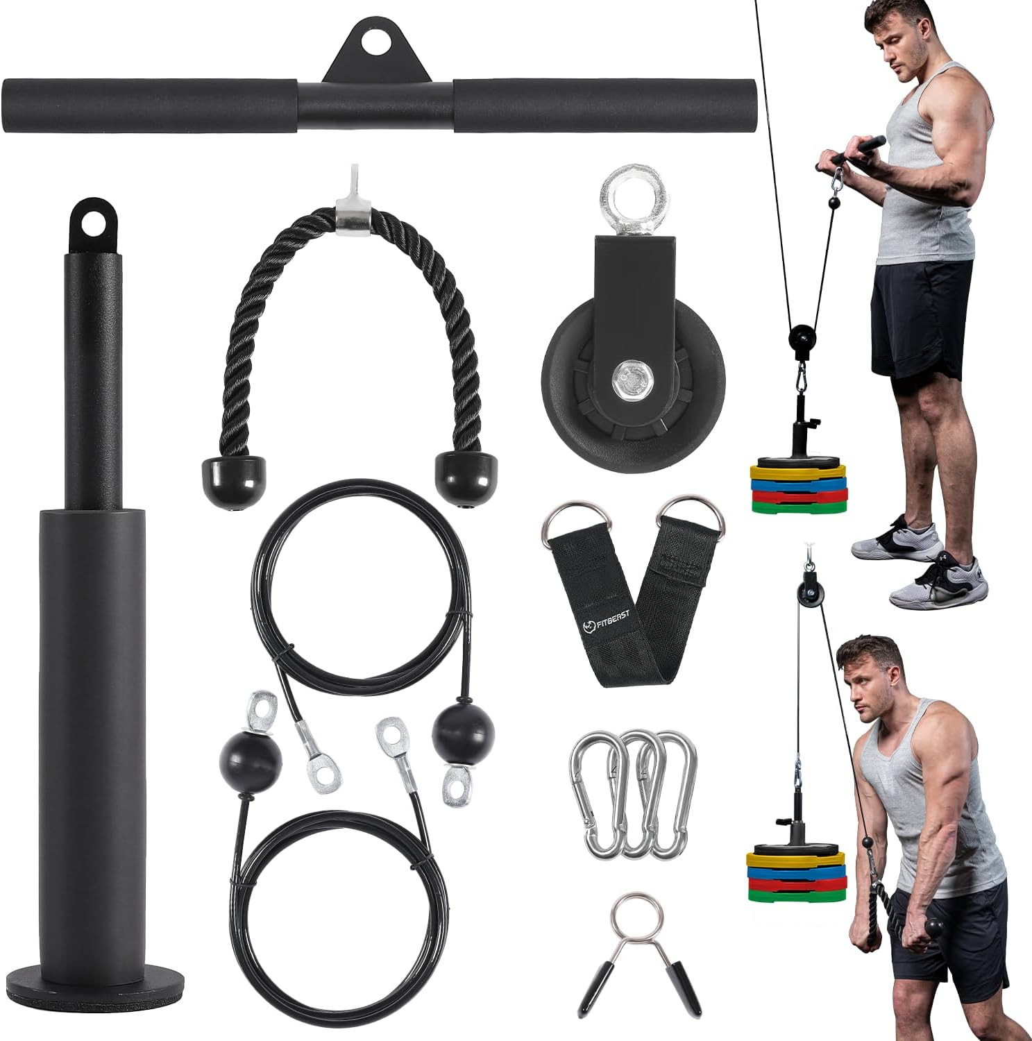 Pulley System Gym, Cable Weight Pulley System for Gym LAT Pulldown, Biceps Curl