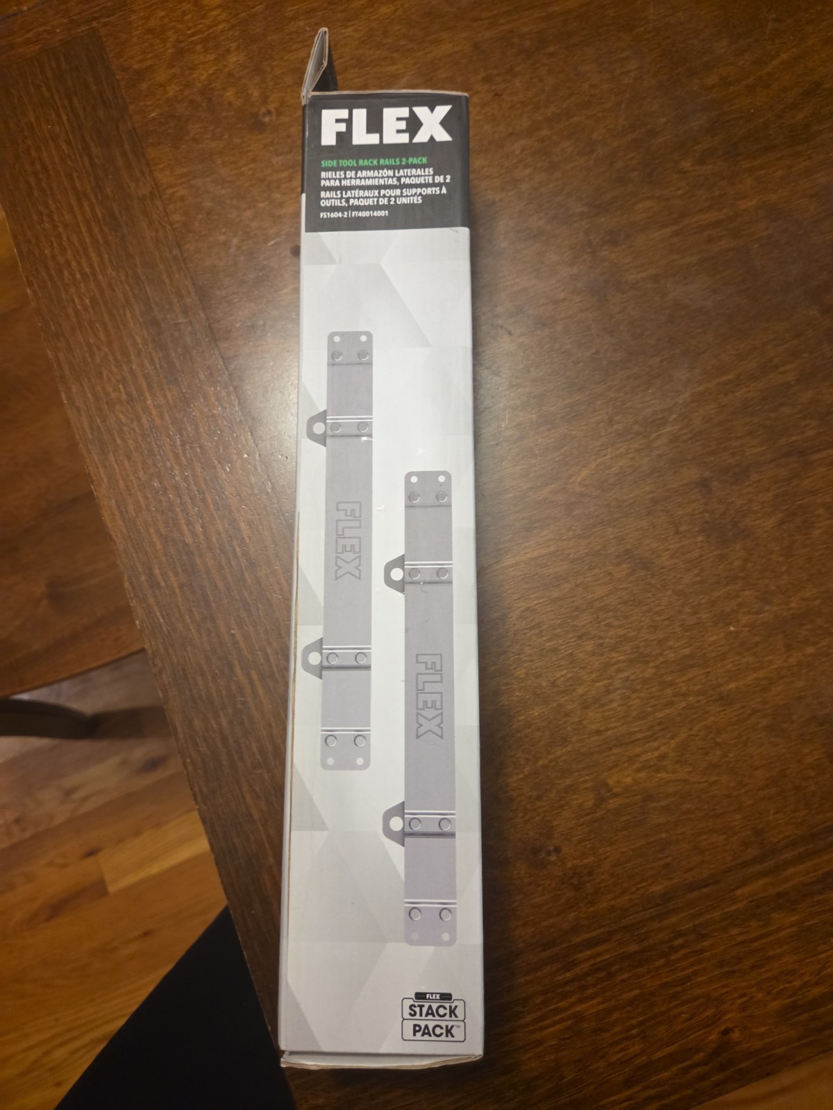 FLEX Stack Pack Side Tool Rack Rails 2-3/8"L x 2-3/4"W x 15-3/4"H 2-Pack