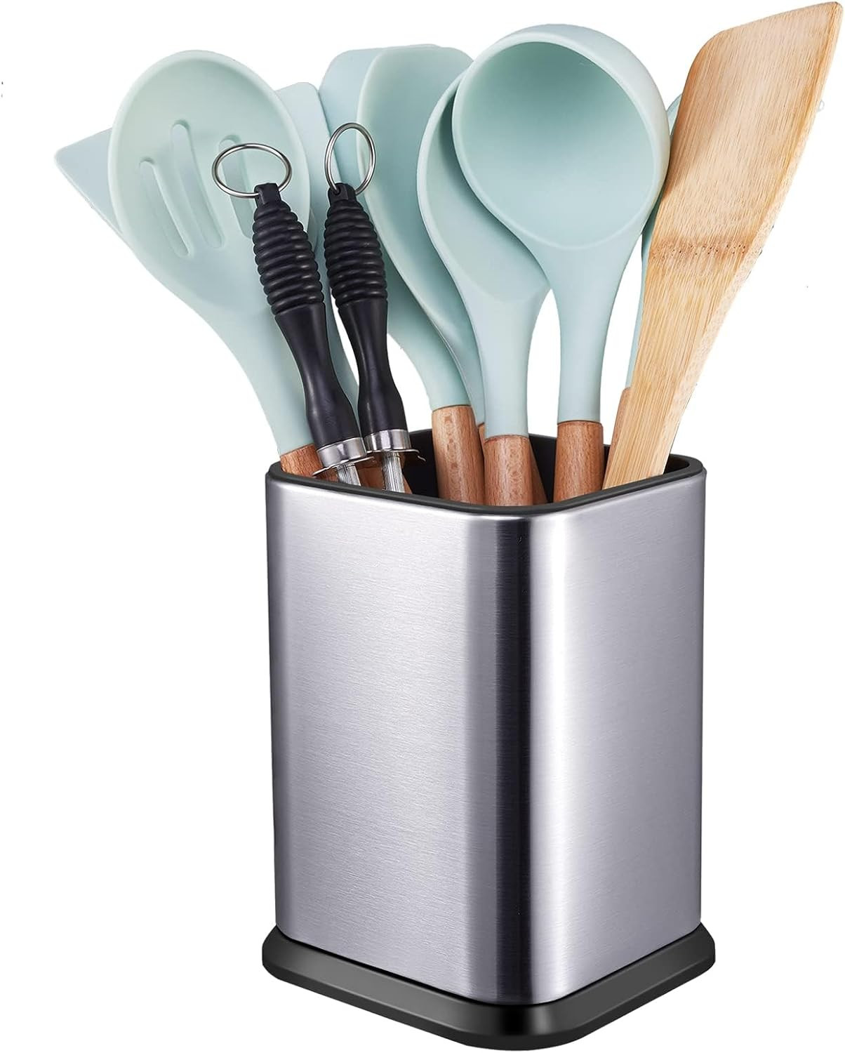 Stainless Steel Kitchen Utensil Holder for Countertop, Spoon Spatula Organizer,M
