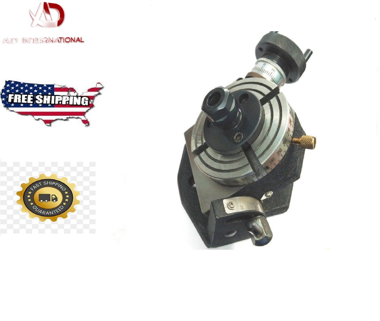 4" (100mm) Tilting rotary table with ER-16 collect adapter Milling Machine Tool