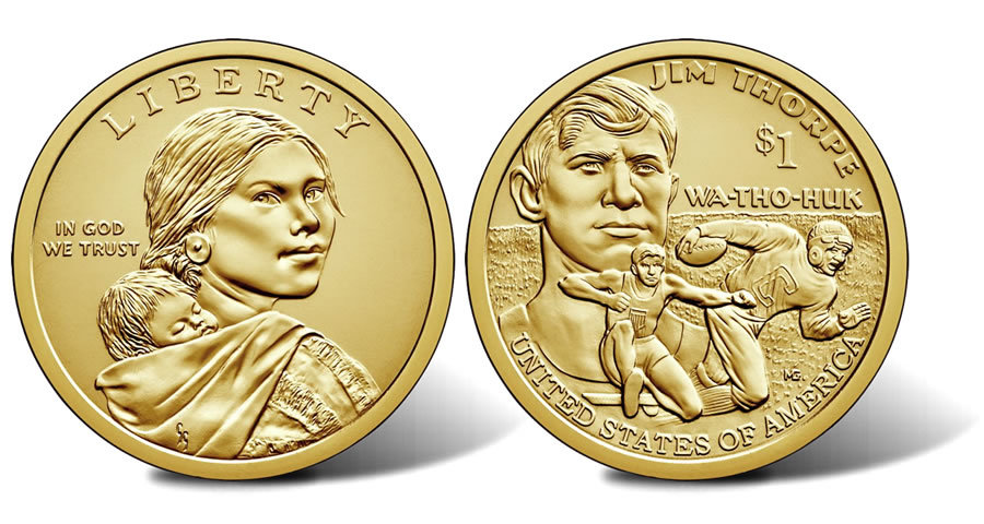 2018-P  NATIVE AMERICAN DOLLAR COIN (Jim Thorpe)