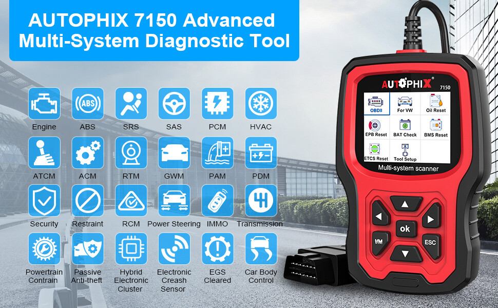 Fit For Ford OBD2 Scanner Full System Code Reader ABS SRS Reset Diagnostic Tool