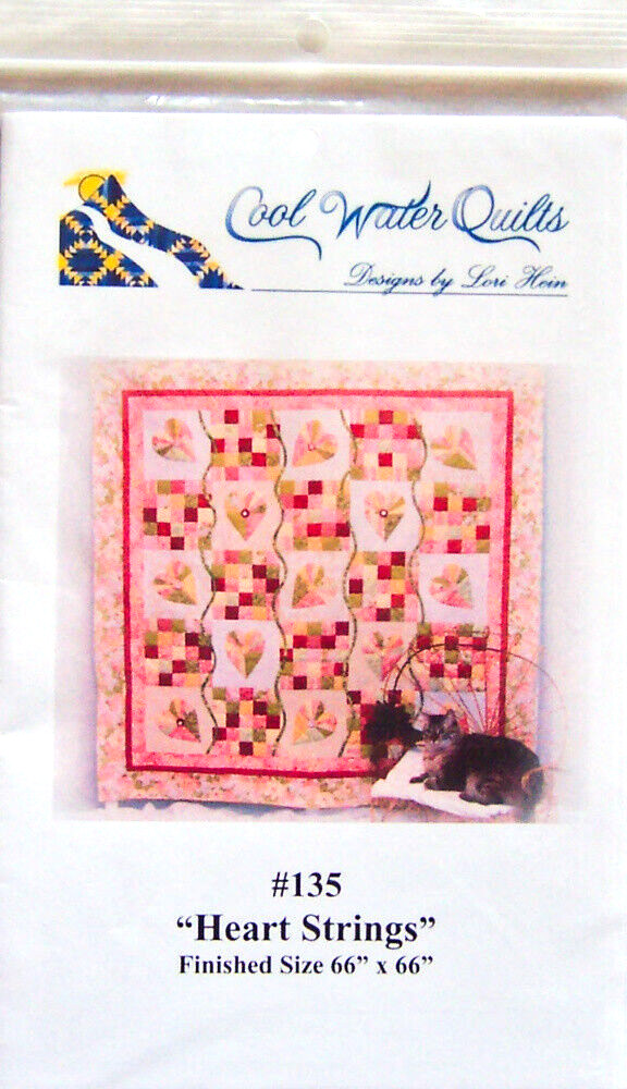 2009 Cool Water Quilts "HEART STRINGS" 66" x 66" Quilt PATTERN #135 - Unused