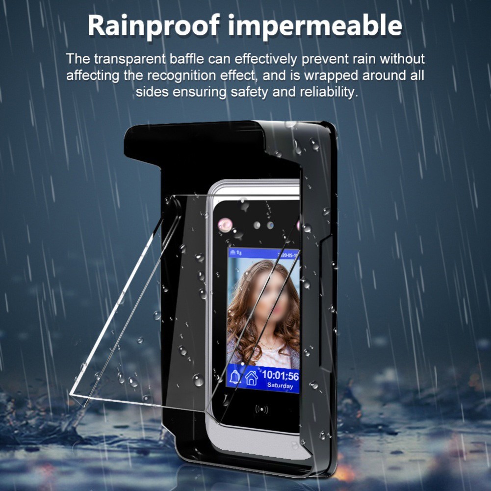 For Access Control Keypad Rainproof Cover Waterproof Sunshade Black ABS