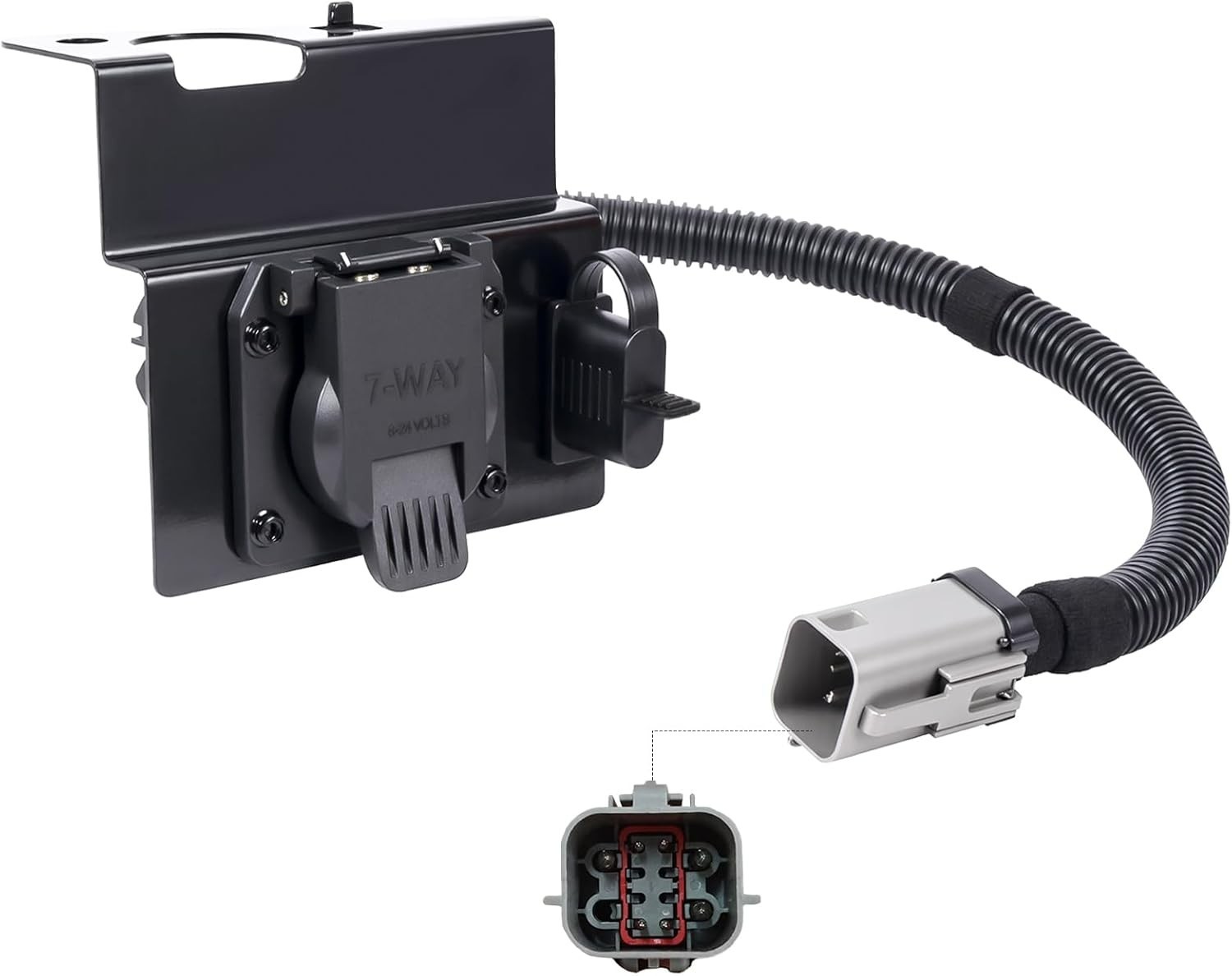 4 & 7 Pin Tow Trailer Hitch Wiring Plug Assembly For 1999-2001 Ford F-250 F-350