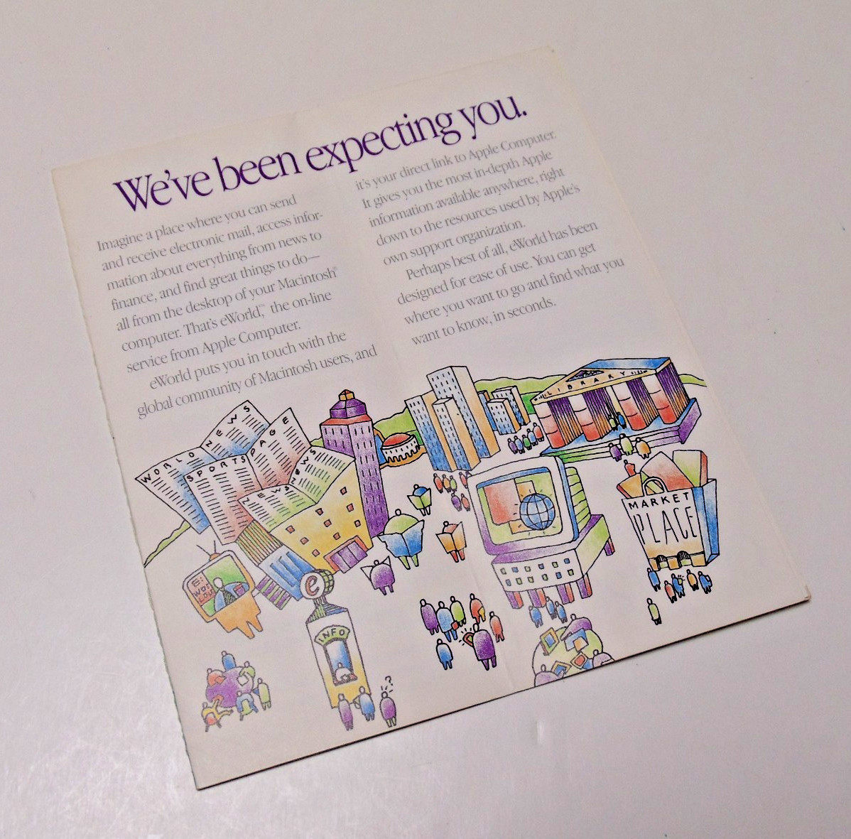 MAC Computer Apple eWORLD Community 1995 Retro Vintage Computing Brochure