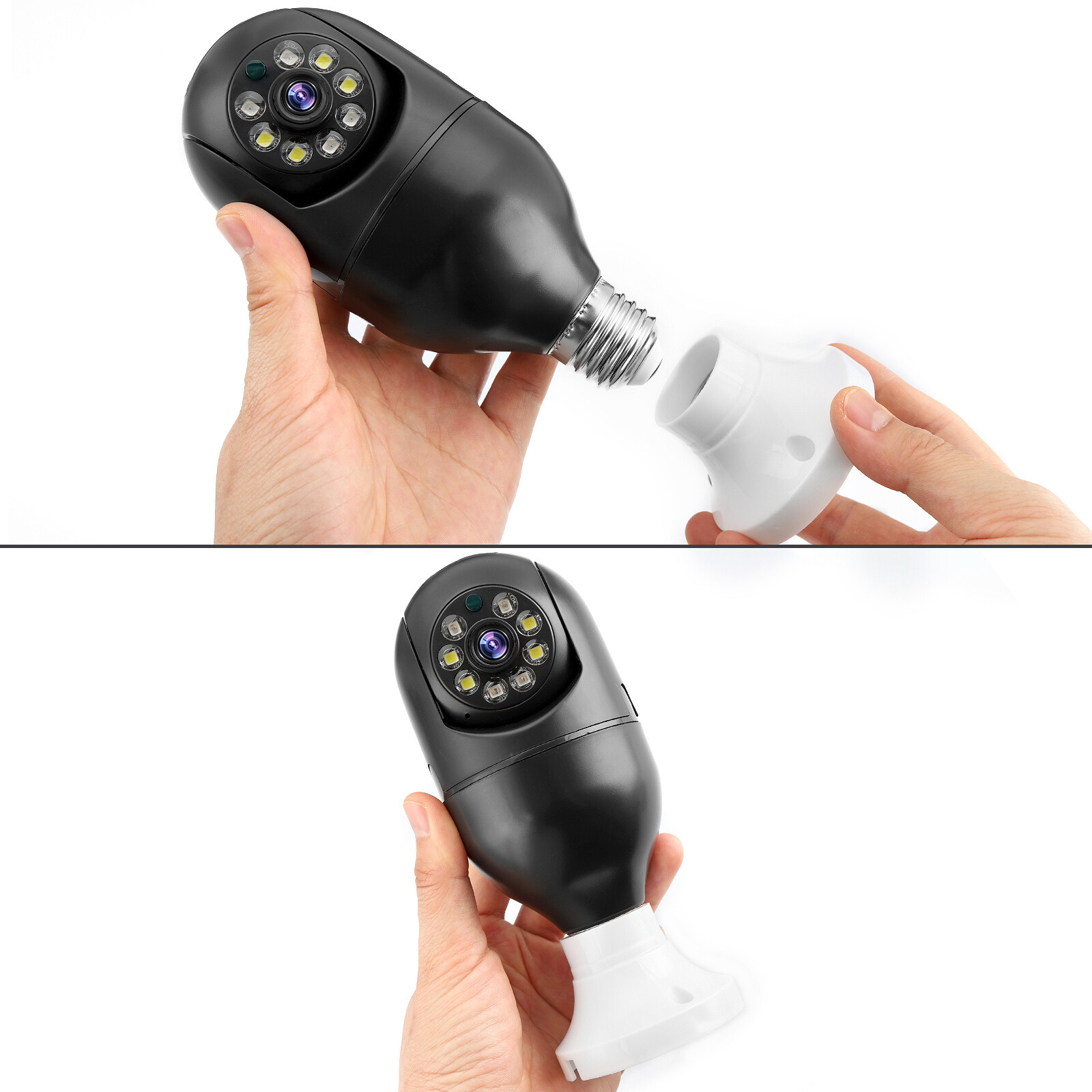360° 1080P IP E27 Light Bulb Camera Wi-Fi IR Night Smart Home Wireless Security