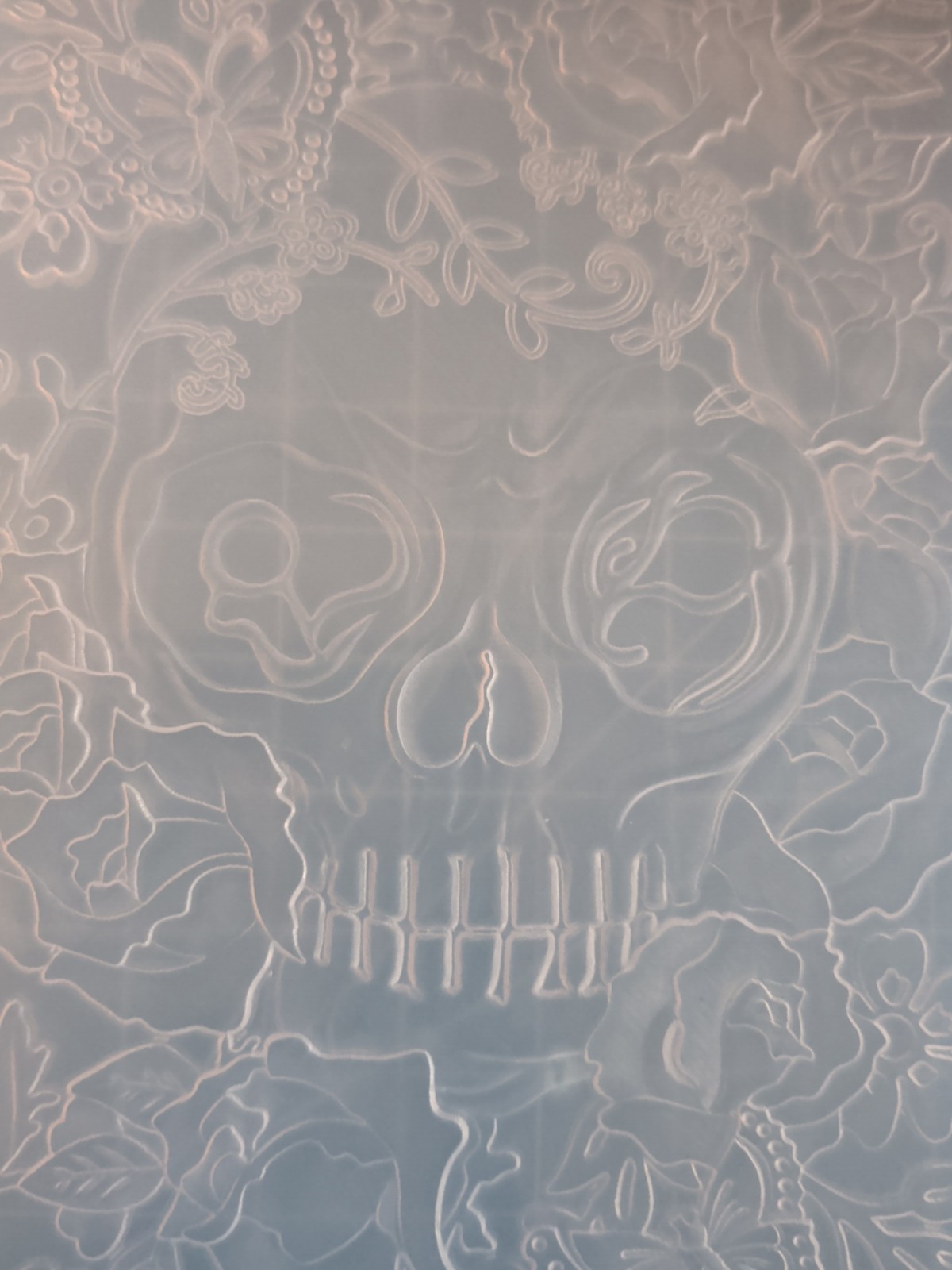 Universal Thin plastic 3d embossing folder Halloween Sugar Skull Day Of Dead