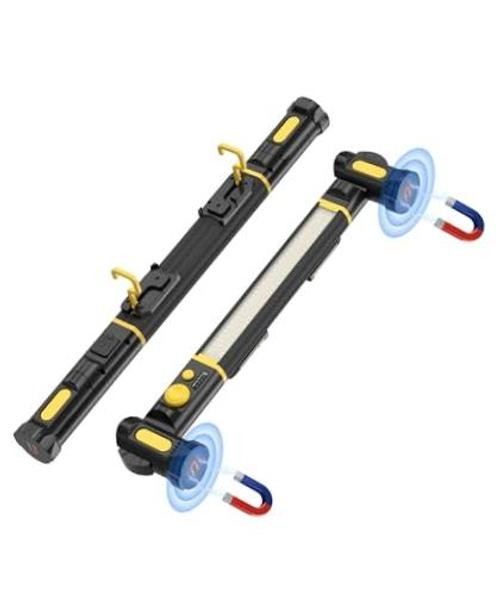 Magnetic Work Light, 5200mAh Rechargeable LED Work Light Bar, 3000 Black-Yellow