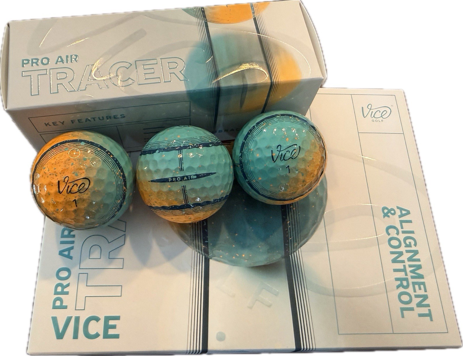 **New** Vice Pro Air “Neon Tide” Golf Balls - 3 Balls