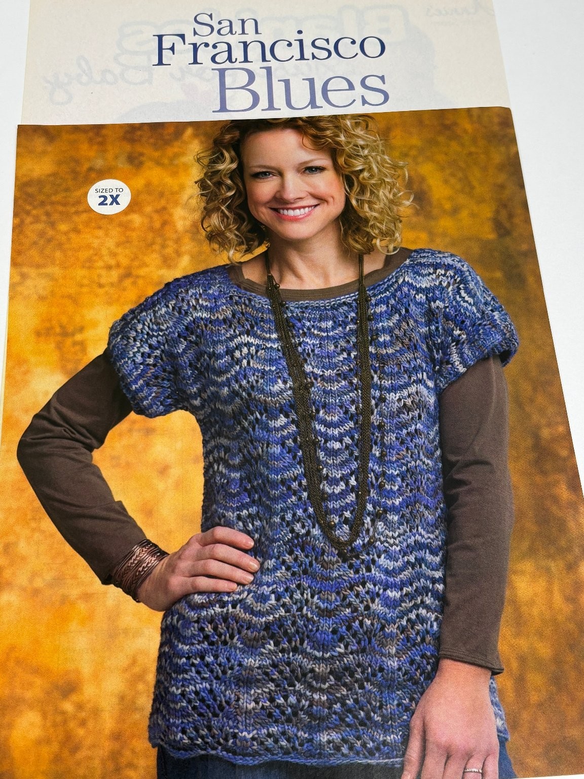 San Francisco Blues Tunic Knitting Pattern Sizes S-2X Magazine Pages