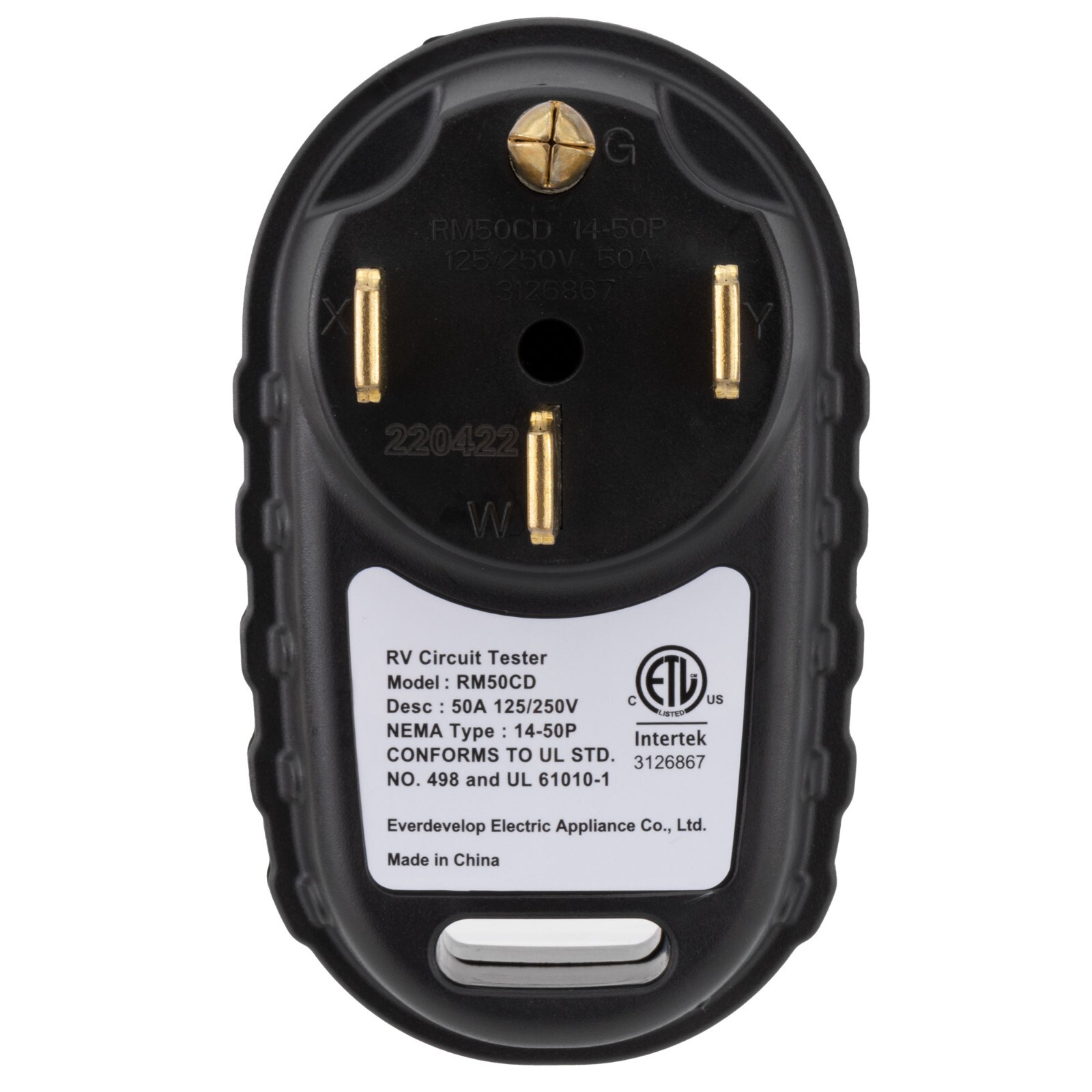 RecPro RV Circuit Analyzer Tester Plug with LED Indicator Lights