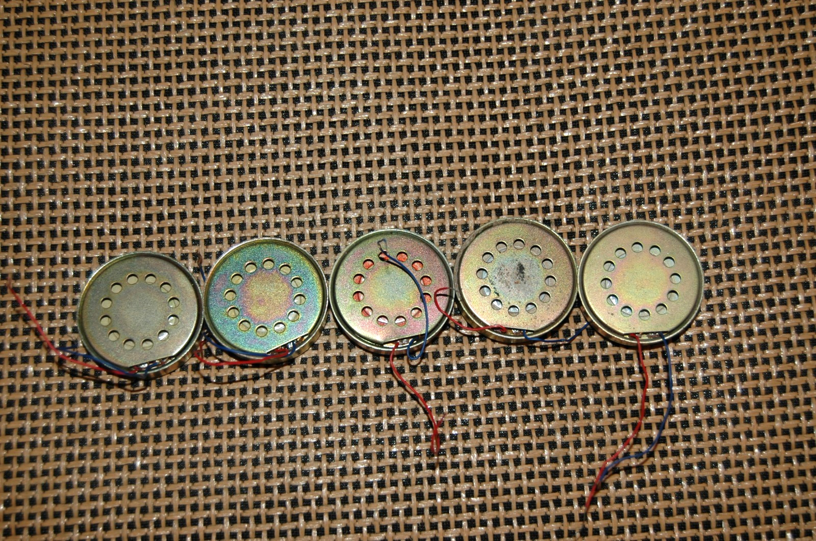 Lot of five 500 Ohm Midland Dynamic Microphone Elements from Hand CB Microphones