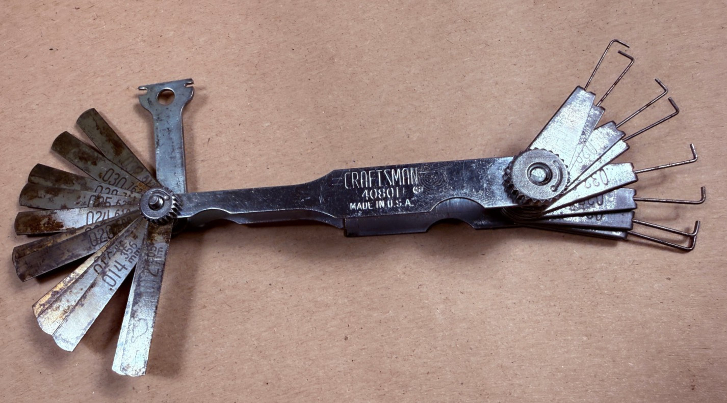 Craftsman 40801 Ignition Feeler Gauge Spark Plug Gap Tool Made in USA Vintage