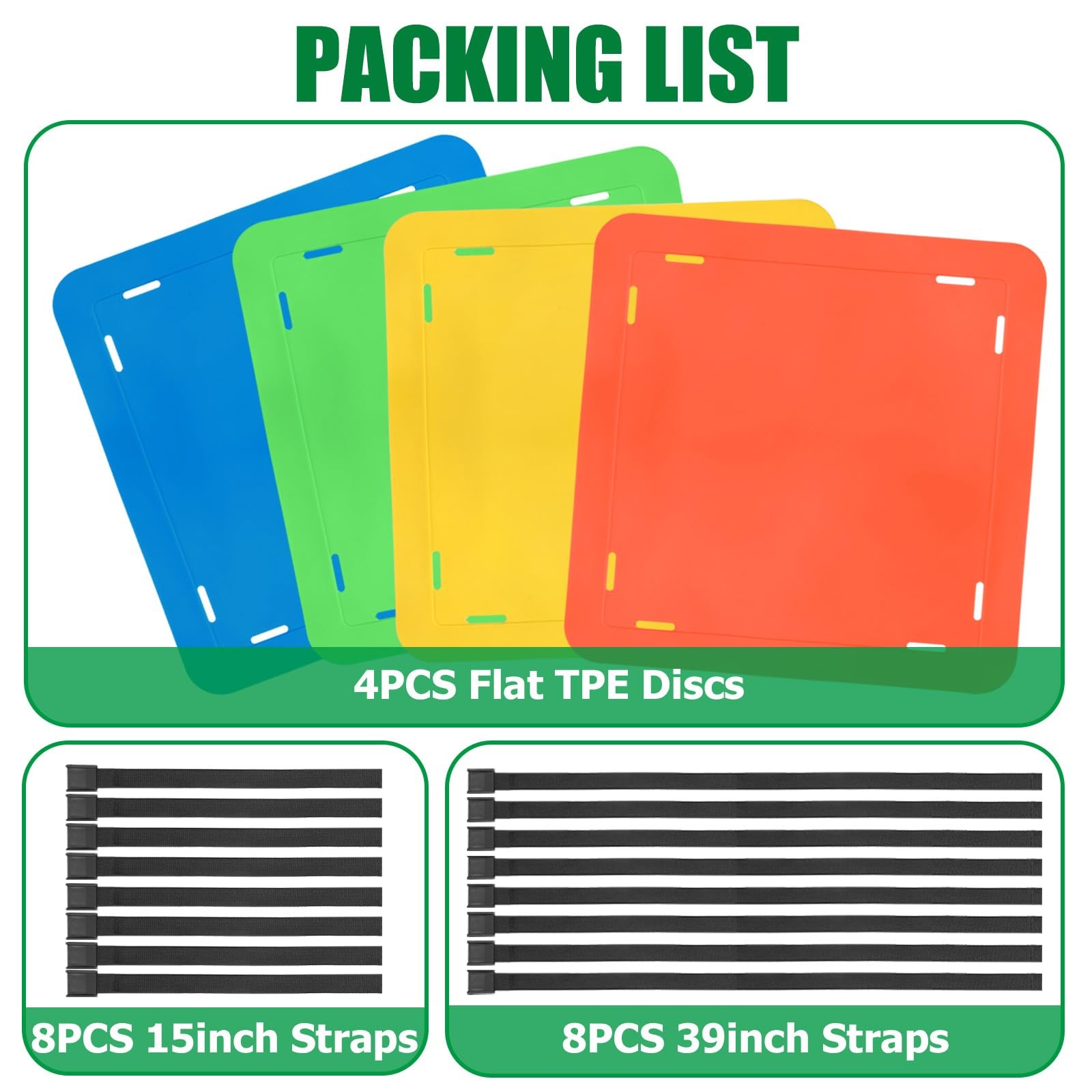 4PCS Soccer Goal Targets, 12" Sides Square with Adjustable Straps